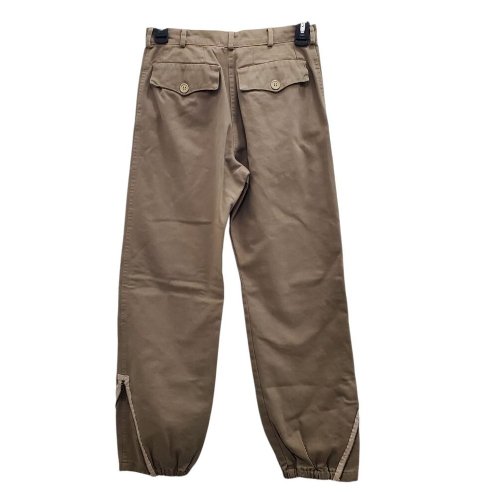 Gabiz Paris Vintage Beige Khaki Dystopian Industrial Button Fly Zip Ankle Pant 1 - Picture 10 of 11